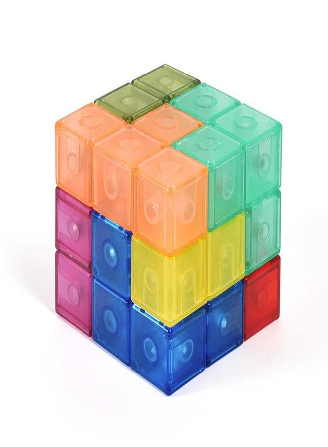 Qwick Click Magnetic Cube Building Blocks for Kids, 7 Multi Shapes DIY Puzzle Toy Set, Educational STEM Learning Construction Kit, Stress Relief & Creative Play Toy for Children & Adults - Image 2